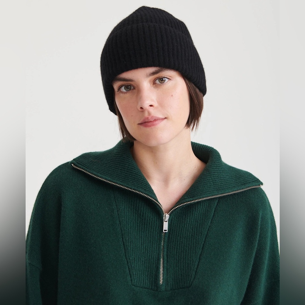 NAADAM Signature Cashmere Beanie Black